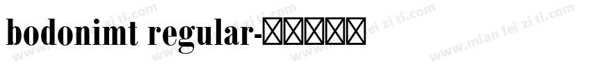 bodonimt regular字体转换